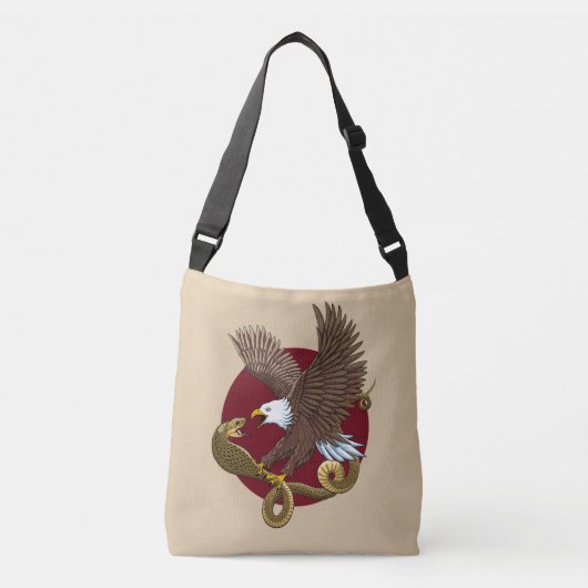 Eagle en Snake Crossbody Tas (Voorkant)