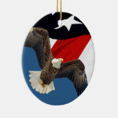 Eagle en Vlag Keramisch Ornament (Rechts)