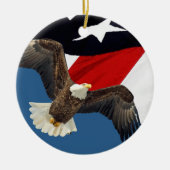 Eagle en Vlag Keramisch Ornament (Voorkant)