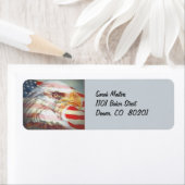 Eagle en vlag retour adres label (Insitu)