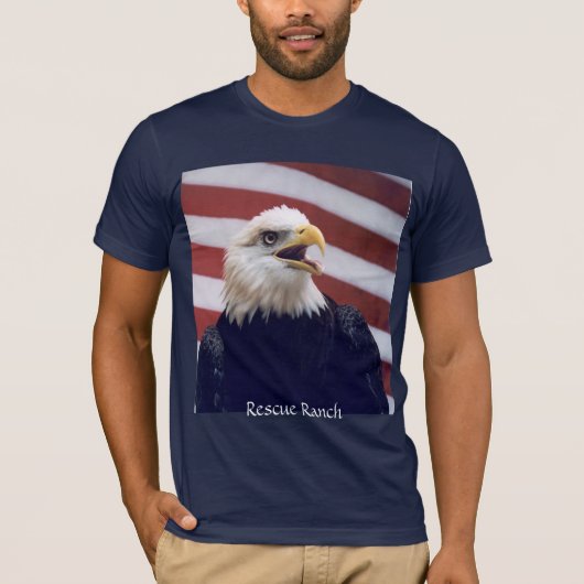 Eagle en vlag t-shirt (Voorkant)
