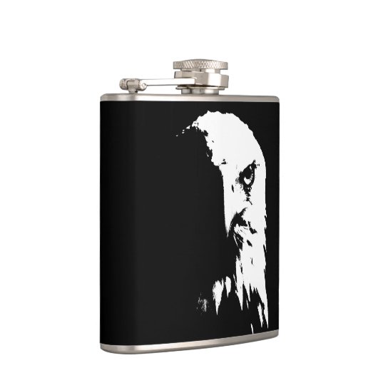 Eagle-erlenmeyer, zwart-wit heupfles (Rechts)