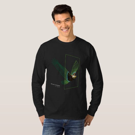 Eagle exiting digital space t-shirt (Voorkant volledig)