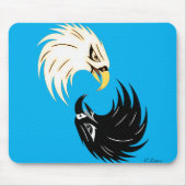 "Eagle Eye" Mousepad - Blue Muismat (Voorkant)