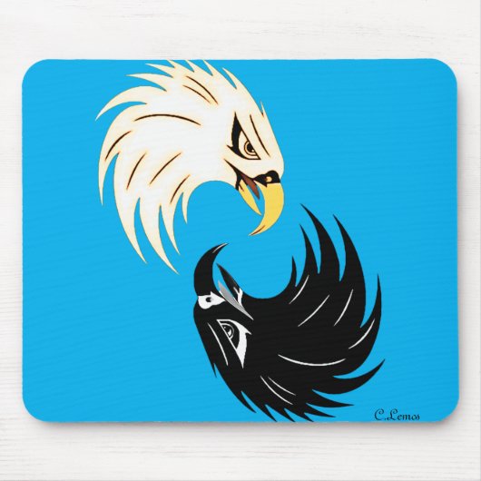"Eagle Eye" Mousepad - Blue Muismat (Voorkant)