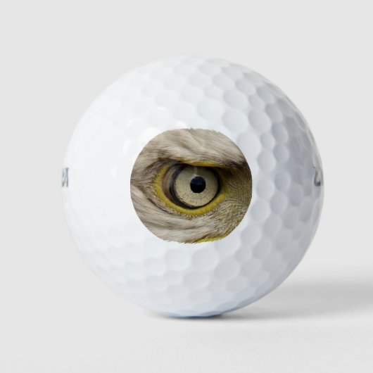 Eagle Eye Raptor Grappige Foto Golfballen (Voorkant)
