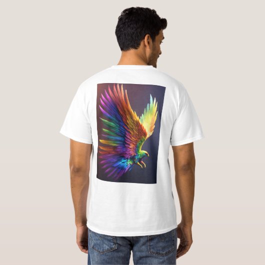 Eagle Eyes, onverschrokken harten T-shirt (Achterkant volledig)