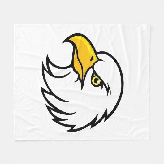 Eagle Face Fleece Deken (Voorkant (Horizontaal))