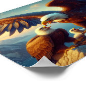 Eagle familie nestelen Atop een klif tijdens 5x7 Poster (Hoek)