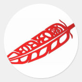 Eagle Feather Design Ronde Sticker (Voorkant)