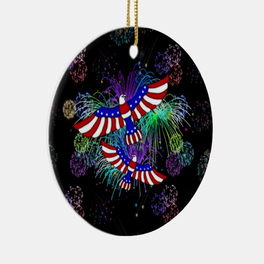 Eagle Fireworks Keramisch Ornament (Rechts)