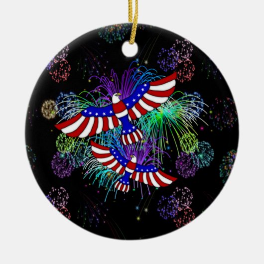 Eagle Fireworks Keramisch Ornament (Voorkant)