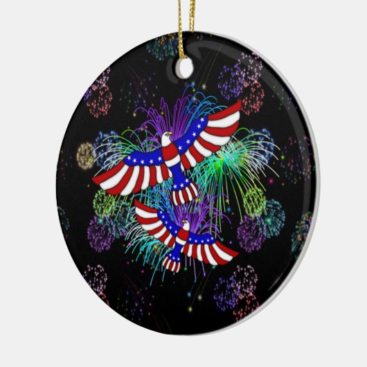 Eagle Fireworks Keramisch Ornament (Links)
