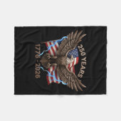 Eagle Flag 250 Years 1776-2026 250th Birthday  Fleece Deken (Voorkant (Horizontaal))
