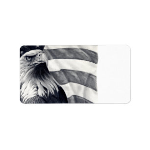 Eagle & Flag Adresetiketten Etiket