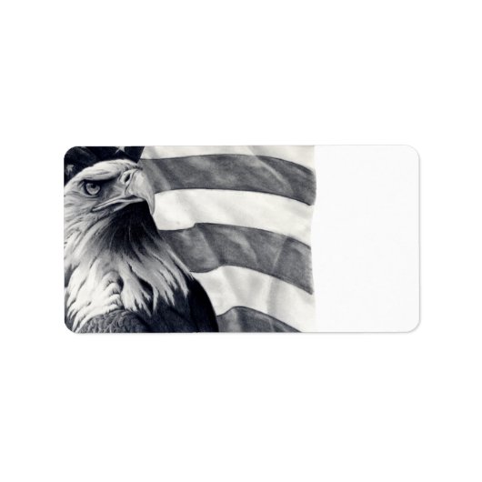 Eagle & Flag Adresetiketten Etiket (Voorkant)