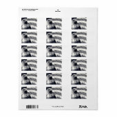 Eagle & Flag Adresetiketten Etiket (Full Sheet)