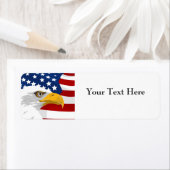 Eagle Flag Return-adreslabels Etiket (Insitu)