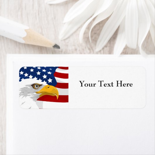 Eagle Flag Return-adreslabels Etiket (Insitu)