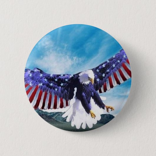 Eagle Flag Ronde Button 5,7 Cm (Voorkant)