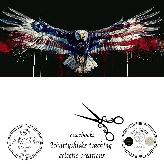 Eagle Flag Street Art Verf Decoupage Tissuepapier