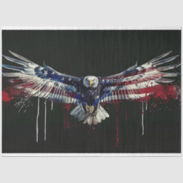 Eagle Flag Street Art Verf Decoupage Tissuepapier