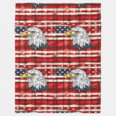 Eagle & Flag Throw Celebrate America in Comfort Fleece Deken (Voorkant)