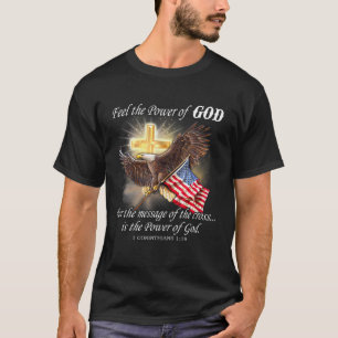 Eagle Flag Verenigde Staten Christelijk patriot éé T-shirt