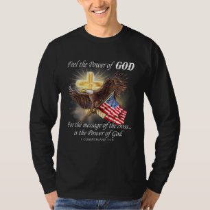 Eagle Flag Verenigde Staten Christelijk patriot éé T-shirt