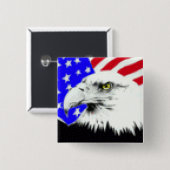 Eagle Flag Vierkante Button 5,1 Cm (Voorkant /achterkant)