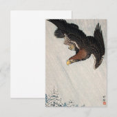 Eagle Flying in Snow (1933) door Ohara Koson Kaart (Voorkant / Achterkant)