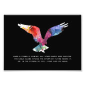Eagle Flying Inspirerend Motivatie Quote Art Foto Afdruk (Voorkant)