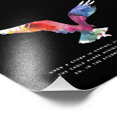 Eagle Flying Inspirerend Motivatie Quote Art Foto Afdruk (Hoek)