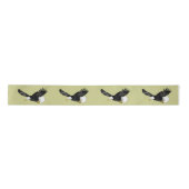 Eagle Flying - Kies / voeg uw kleur toe Satijnen Lint (Voorkant)