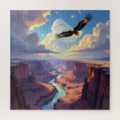 Eagle Flying over a Canyon Legpuzzel (Verticaal)