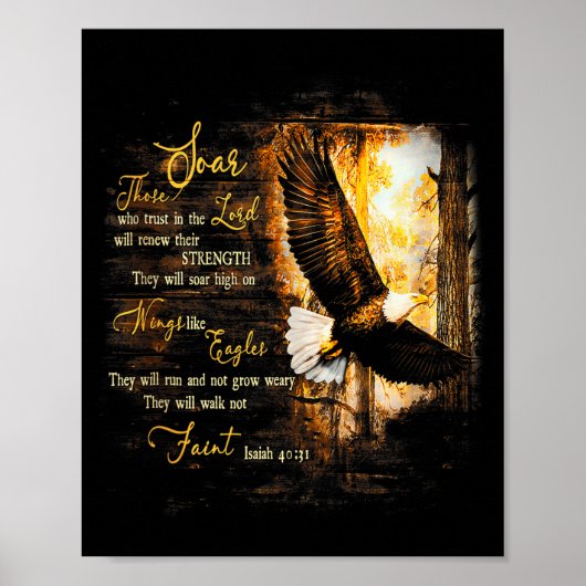 Eagle Forest They Will Soar High On Wings Jesus Is Poster (Voorkant)