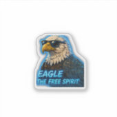 Eagle Free Spirit – Dappere Wilde Geest Anima Sticker (Voorkant)