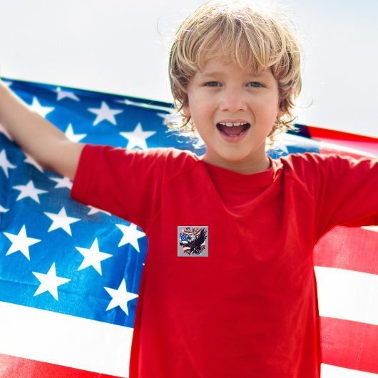 Eagle Freedom Knop Vierkante Button 5,1 Cm