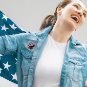 Eagle Freedom Knop Vierkante Button 5,1 Cm