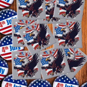 Eagle Freedom Knop Vierkante Button 5,1 Cm