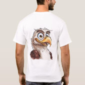 Eagle Funny cartoon afbeelding T-shirt (Achterkant)