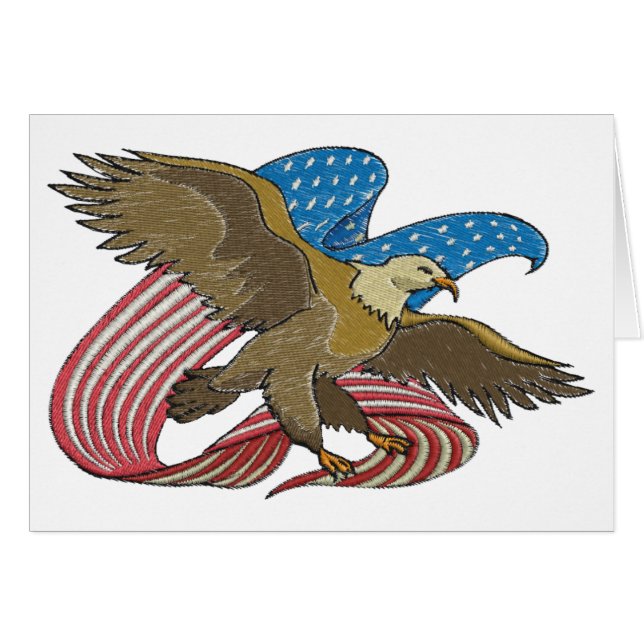 Eagle geborduurd (Voorkant Horizontaal)