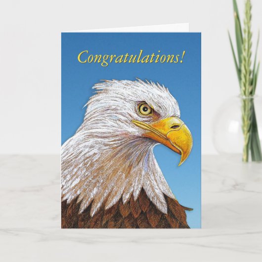 Eagle Gefeliciteerd Kaart (Voorkant)