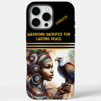 Eagle-geklede krijger koningin van kracht iPhone 16 pro max hoesje