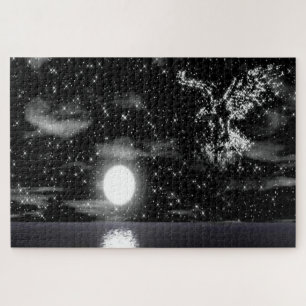 Eagle gemaakt van de sterren 's nachts. legpuzzel