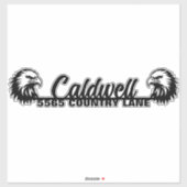 Eagle gepersonaliseerde mailbox adres Sticker (Vel)