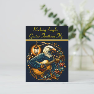 Eagle gitarist onder nachtelijke hemel briefkaart
