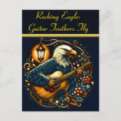 Eagle gitarist onder nachtelijke hemel briefkaart (Voorkant)