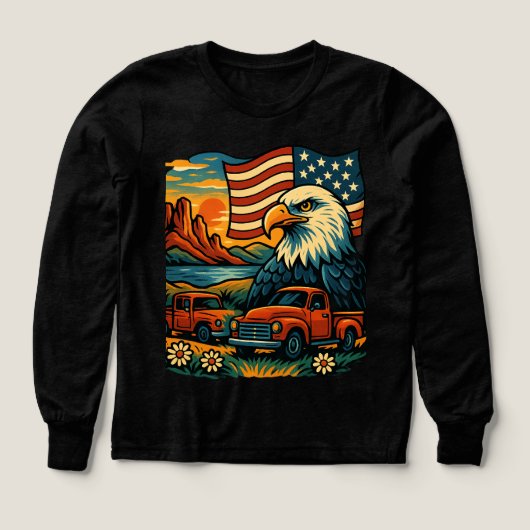 Eagle Glory T-shirt - Patriottische Amerikaanse v (Voorkant)