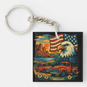 Eagle Glory  T-shirt - Patriottische Amerikaanse v Sleutelhanger (voorkant)